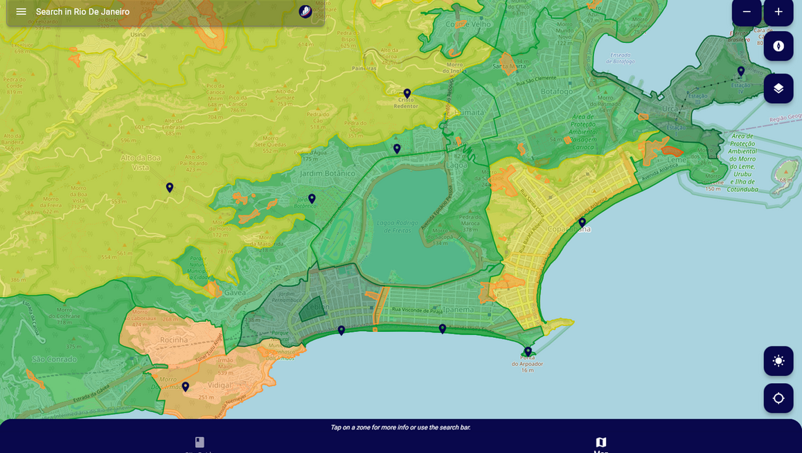 Zones.City Rio Map Interface